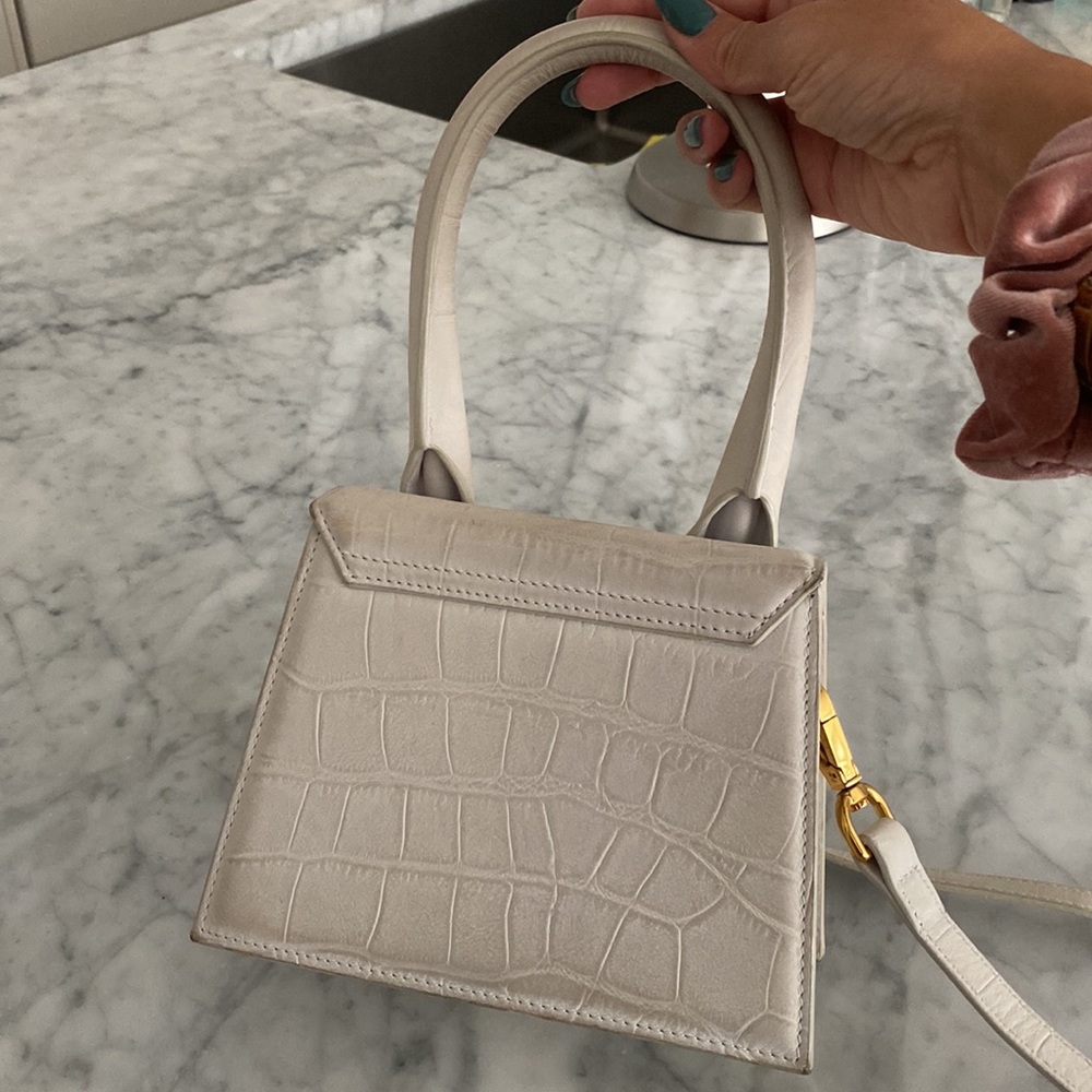 Jacquemus Chiquito Moyen CrocEffect Leather Bag Gem